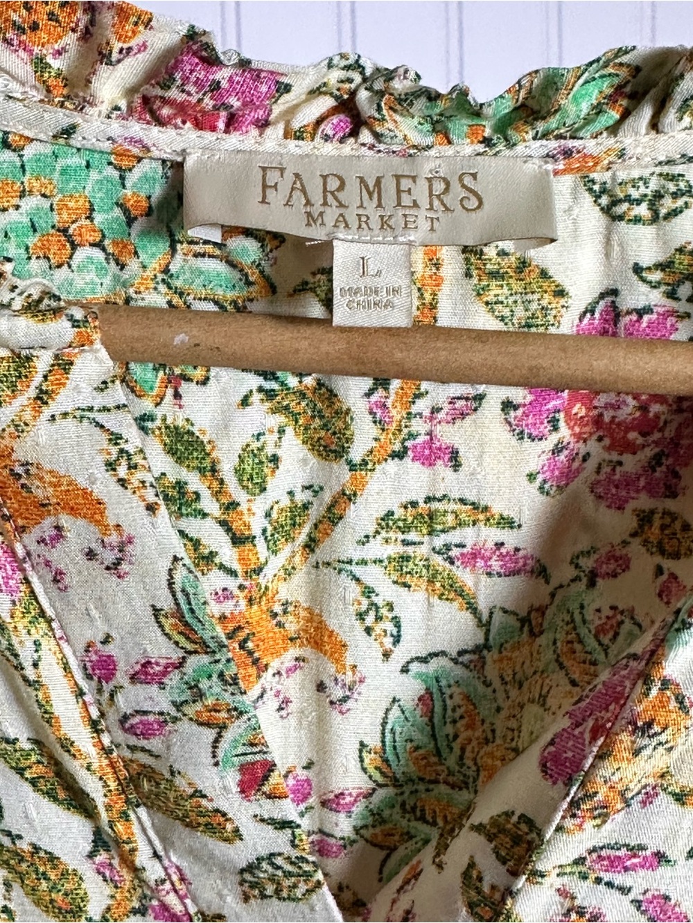 Farmers Market Puff Sleeve Maxi Dress  L Bohemian Puff sleeves flowy - Picture 8 of 13